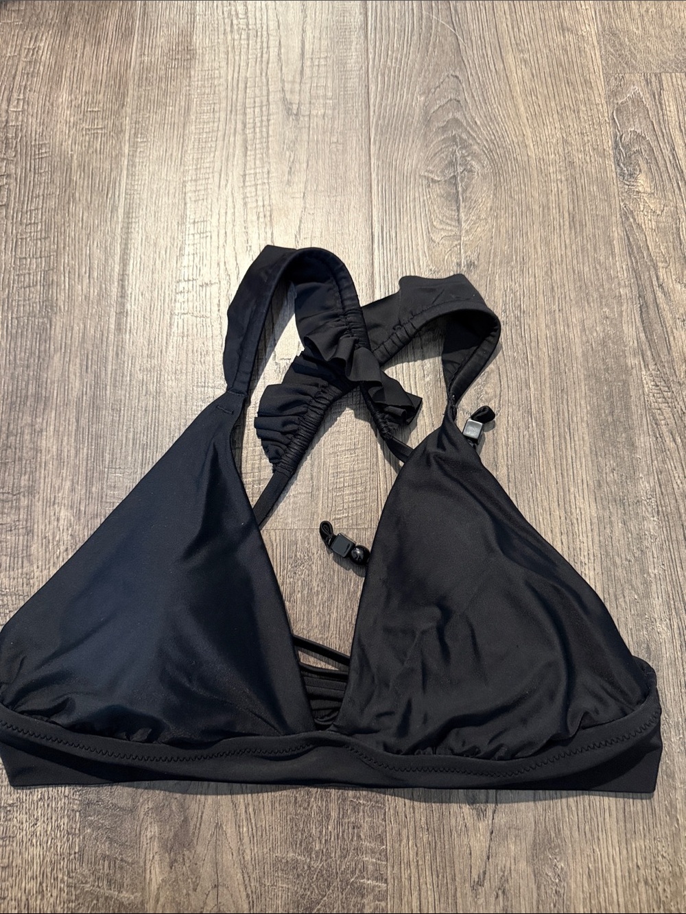aerie Black Triangle Bikini Top